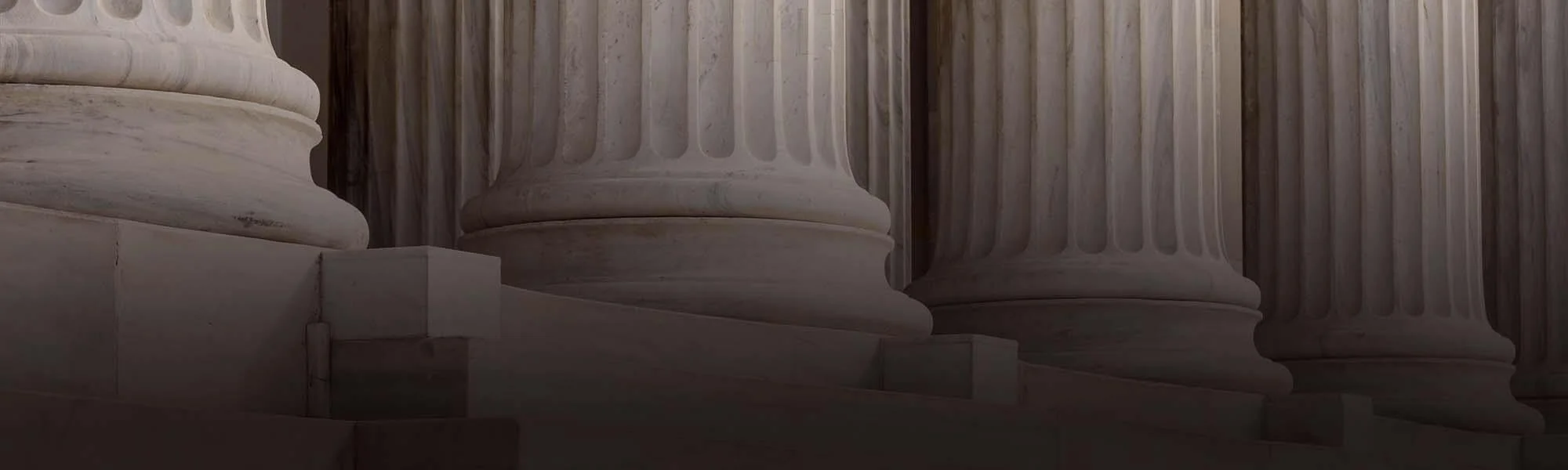 Close-up of elegant marble columns with intricate details